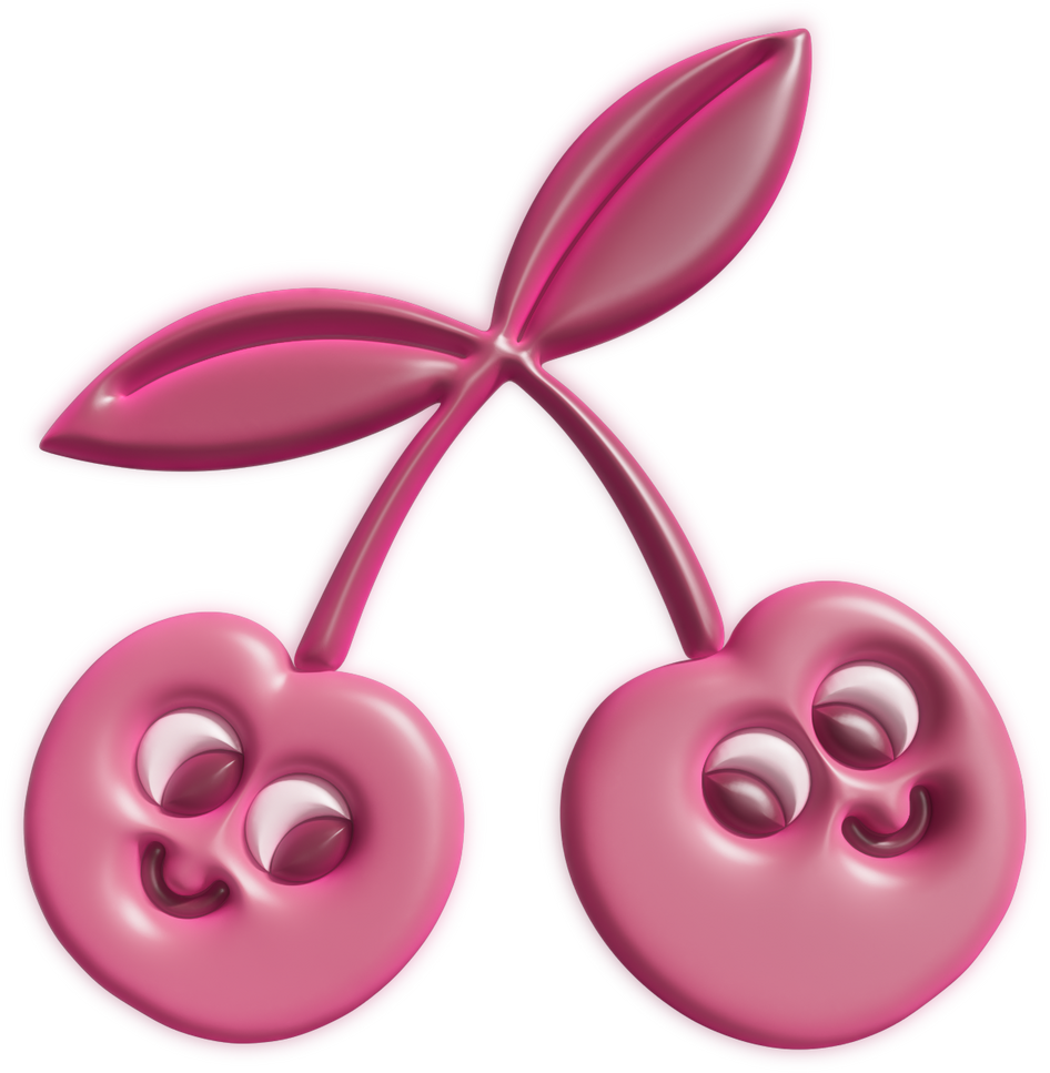 Matte 3D Cherries