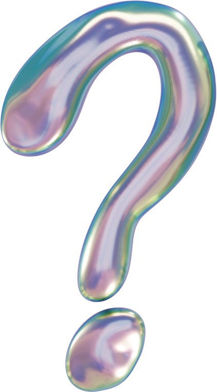 3D Liquid Chrome Modular Question Mark